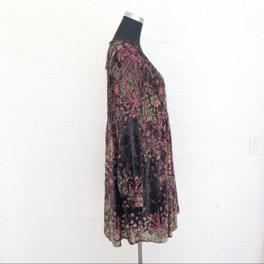 Free People Mirror Mirror Long Sleeve Velvet Dress - Picture 5 of 10